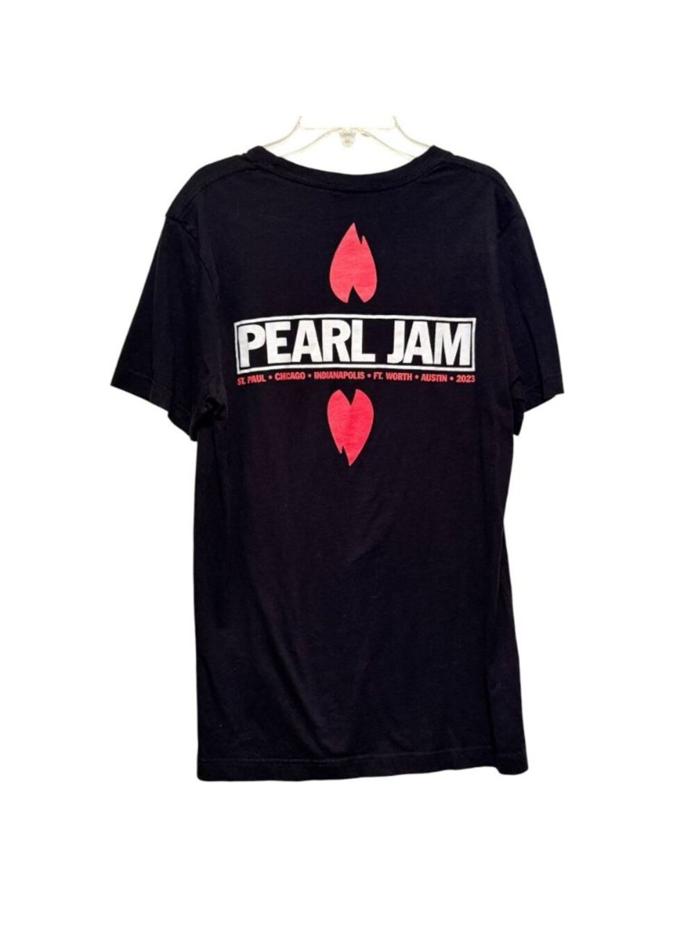 Pearl Jam Broken Heart Sz S Heartbeat Black T-Shirt Gigaton Tour 2023 Official